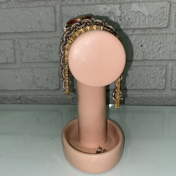 Rae Dunn ‘Hello Pretty’ Pink Ceramic Jewelry Stand - Picture 5 of 7